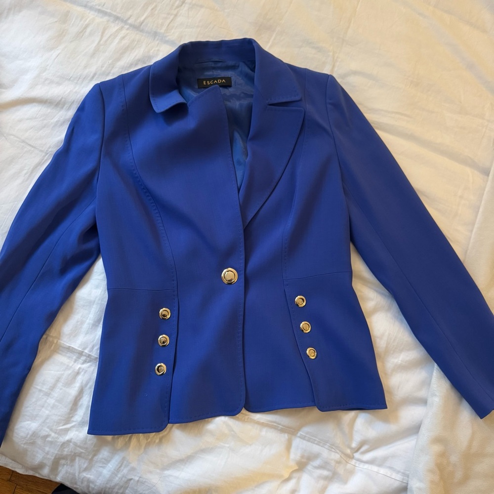 Escada Vintage Cobalt Blue Blazer